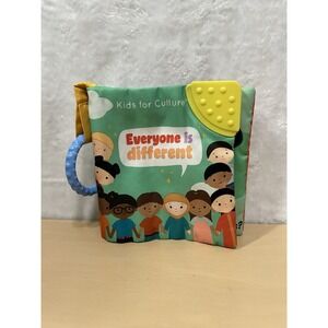 Kids For Culture  Everyone Is Different Crinkle Teether Book Multicolor